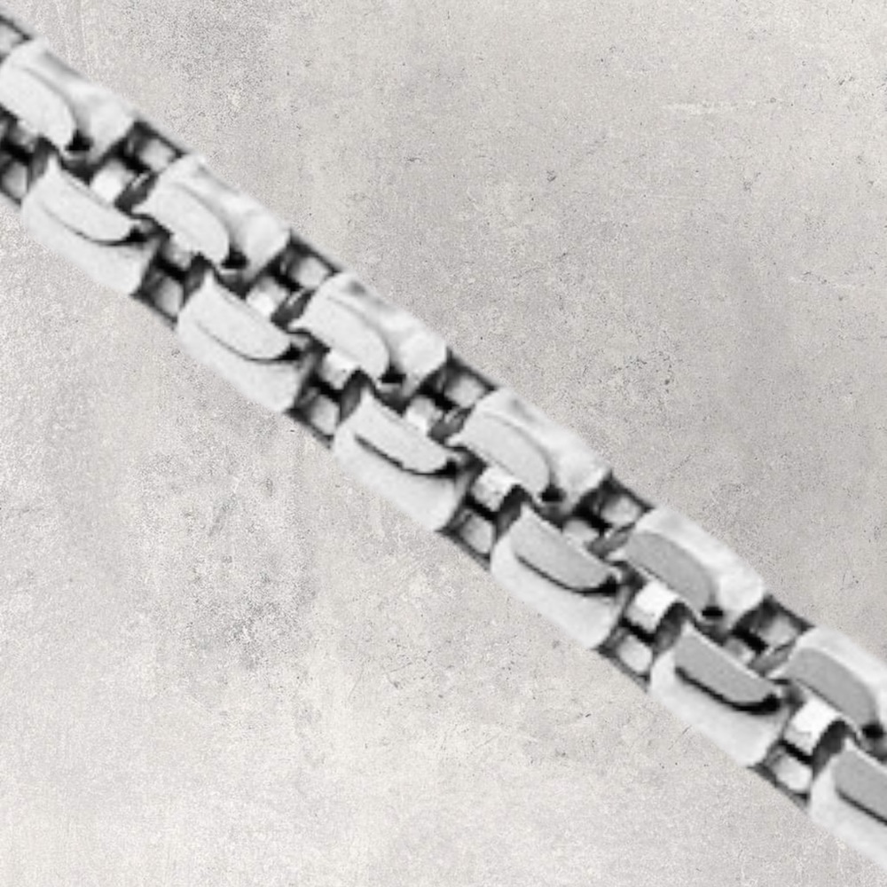 925 ITALY Sterling Silver Diamond Cut 2.75mm Box Chain Men's Bracelet - Picture 5 of 5
